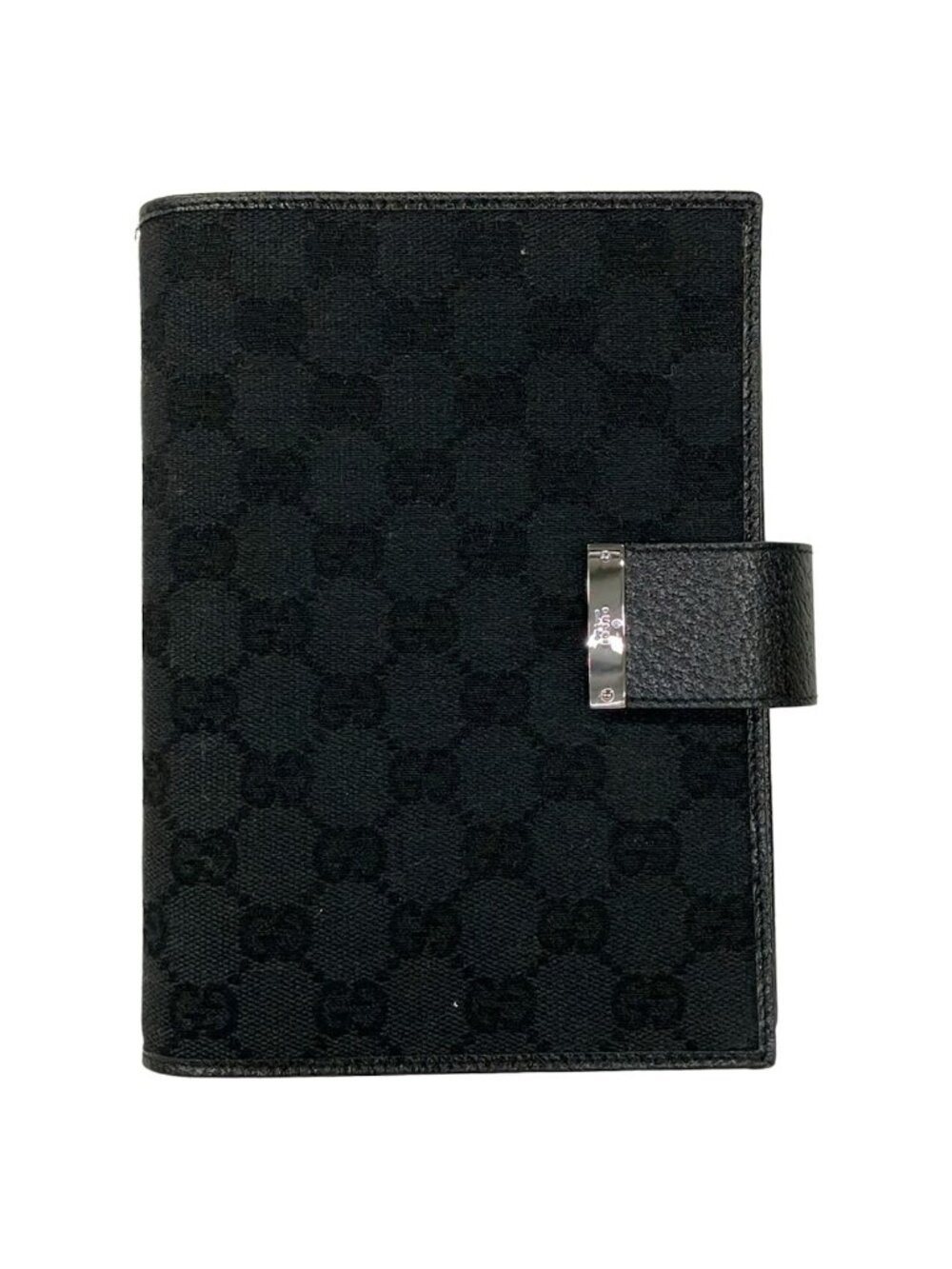 Gucci Agenda GG Pattern Black Leather